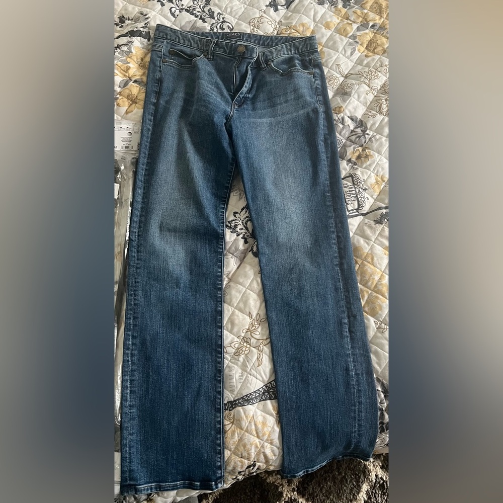 Women’s Chaps denim boot cut jeans.